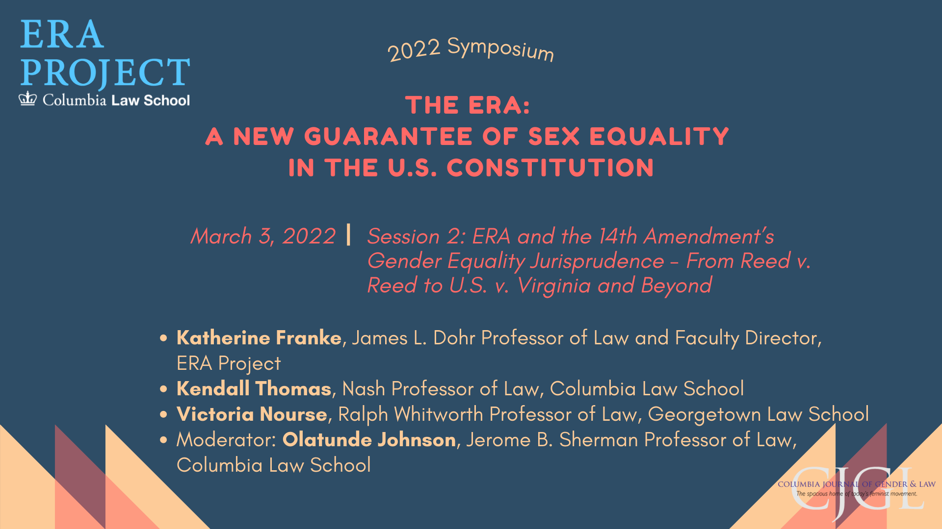 ERA Symposium - Session 2 - ERA and the 14th Amendment's Gender Equality Jurisprudence