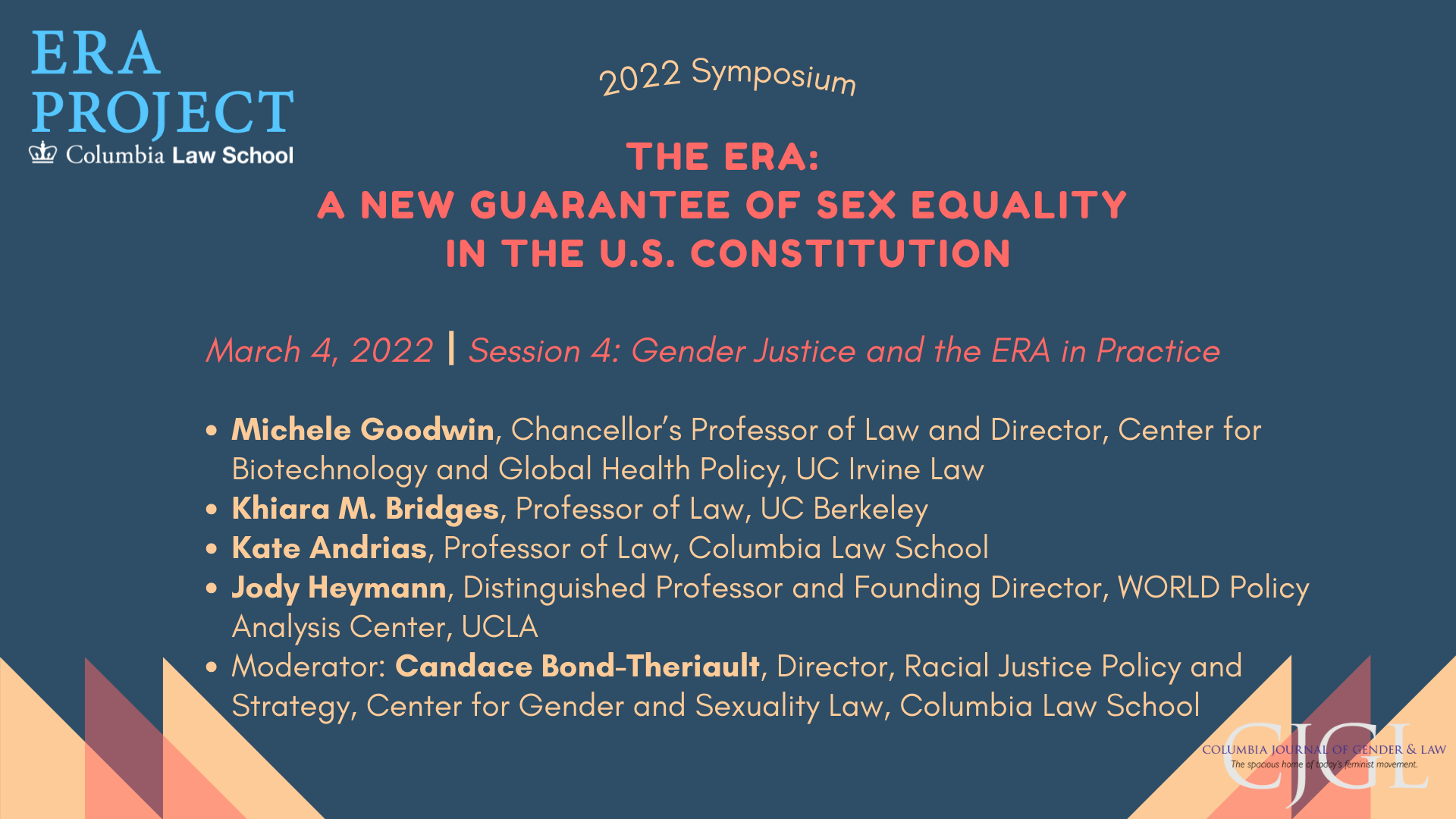 ERA Symposium 2022 - Session 4 - Gender Justice and the ERA in Practice