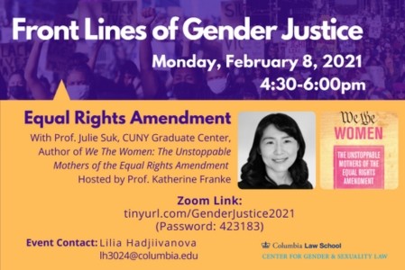 February 8, 2021 - Equal Rights Amendment Talk with Professor Julie Suk